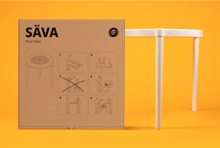 IKEA 與必勝客合作 把披薩裡面的三腳小圓架 變成一款真的傢俱了！