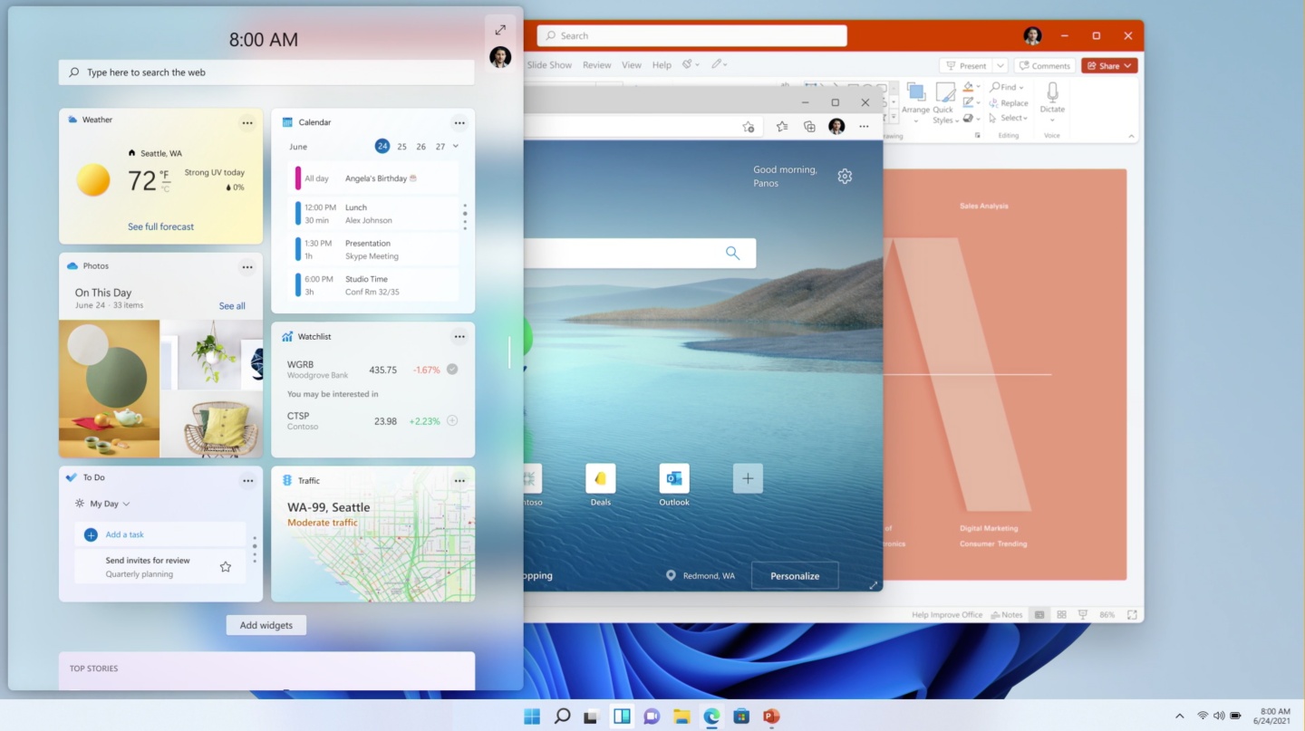 Windows 11 正式登場！介面變簡潔、工具列移至中央、視窗加入圓弧元素設計，還有許多新功能一次帶你看！