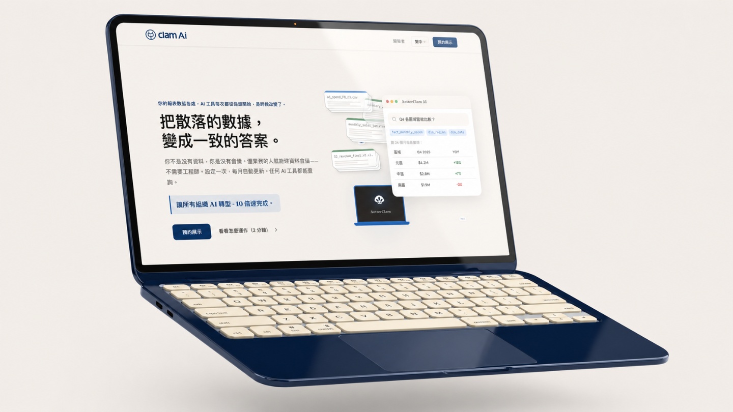 AotterClam AI 是什麼？深耕第一方數據近 10 年、上市櫃企業用它做 AI 治理與 Agentic AI 落地｜電獺少女