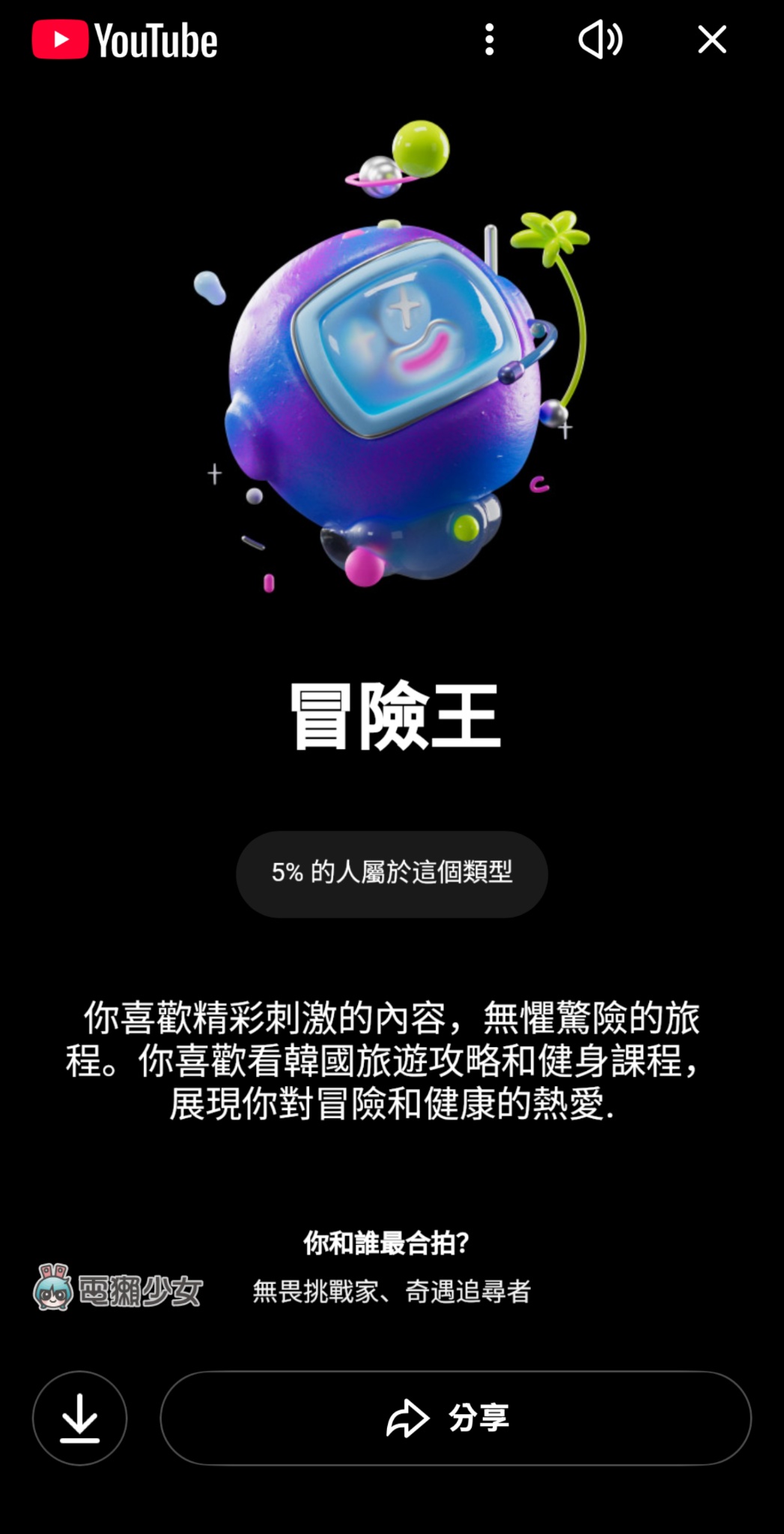 2025 YouTube Recap 台灣上線！快速回顧看片習慣與人格分析