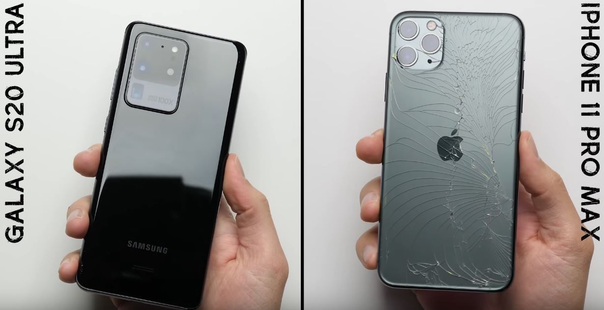 旗艦機皇誰比較耐摔？Samsung Galaxy S20 Ultra 跟 iPhone 11 Pro Max 摔落測試
