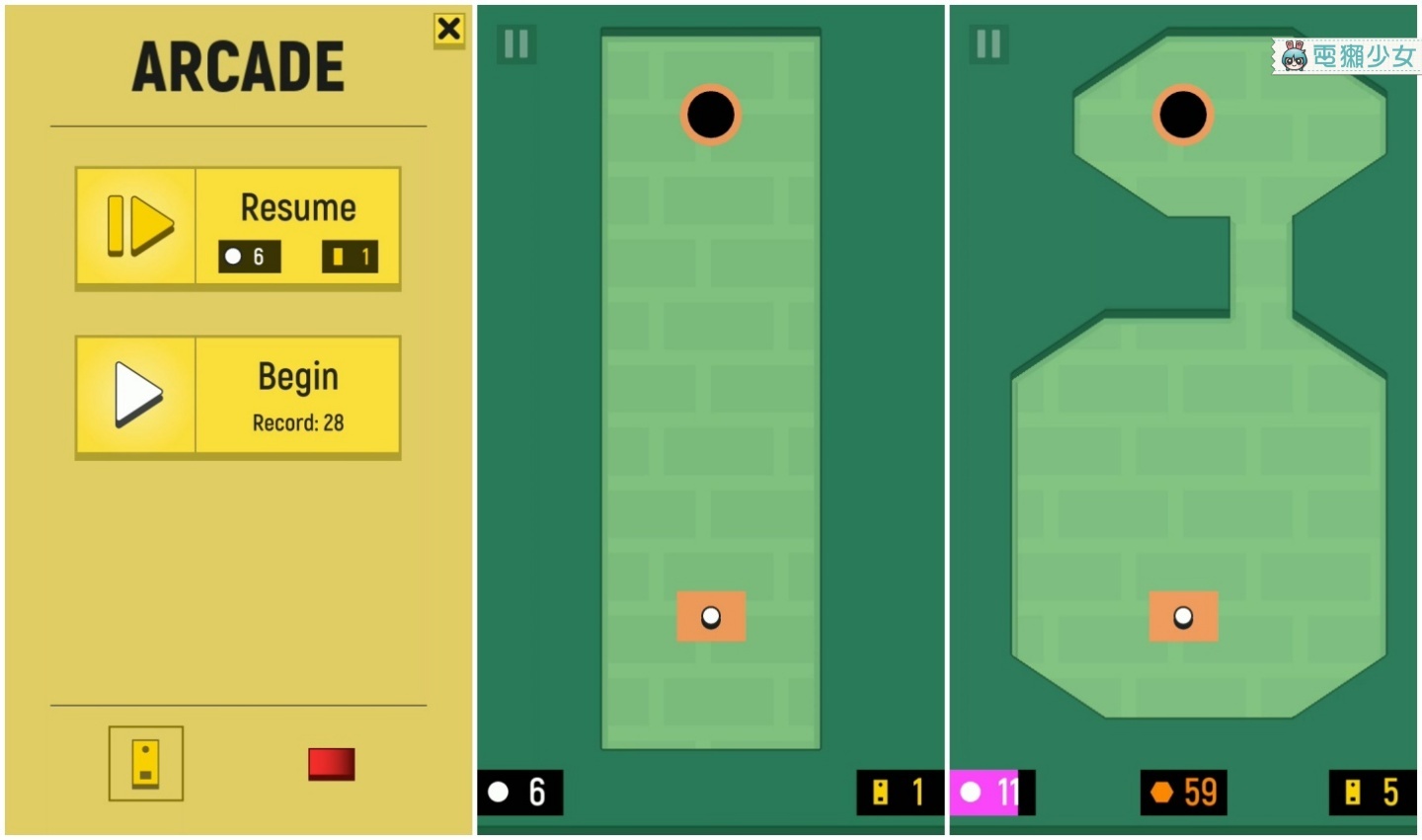 高爾夫球小遊戲 每破一關都需要一桿進洞『 Monogolf 』 Android
