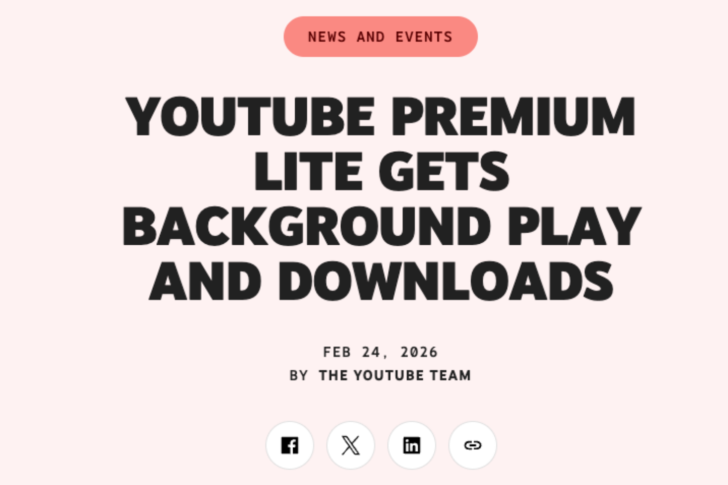 YouTube Premium Lite 升級啦!NT$ 119 元就能離線下載+背景播放,真的香嗎? YouTube Premium Lite 升級啦!NT$ 119 元就能離線下載+背景播放,真的香嗎?