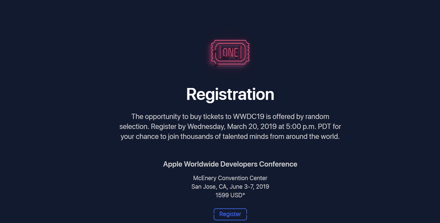 蘋果今年的WWDC 確定在6/3-6/7聖荷西舉辦！