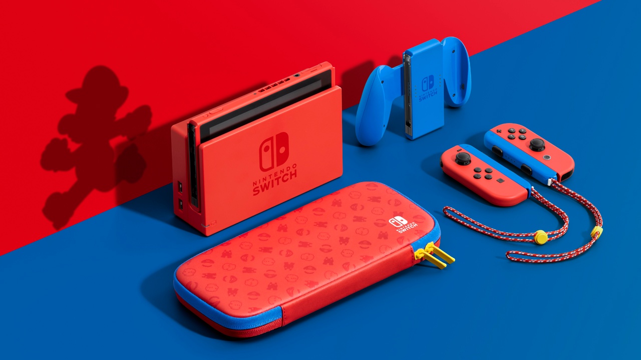 任天堂推出以『 瑪利歐 』為主的 Switch 新配色 採用紅藍設計 價格一樣還有附攜帶包及螢幕保護貼
