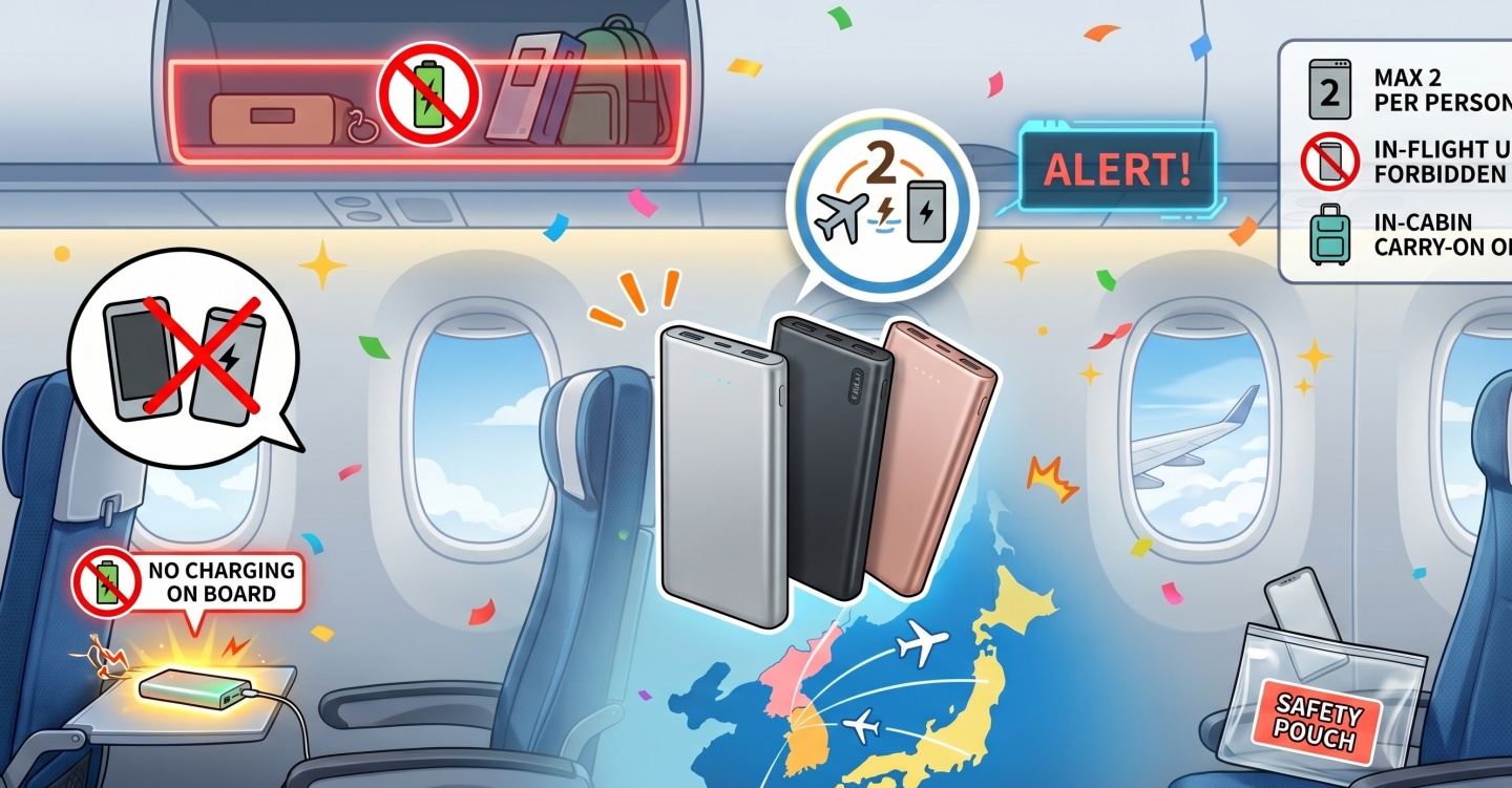 飛日韓必看！2026 行動電源新規上路，做錯這點恐被海關直接沒收！