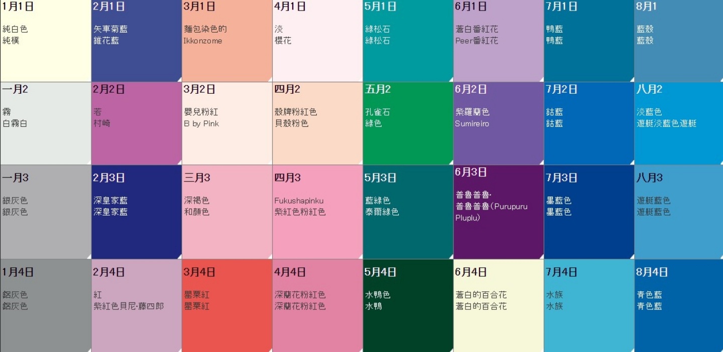日本超紅 生日代表色 366 天不同的顏色代表不同內心性格 電獺少女