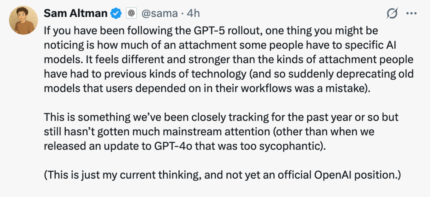GPT-5 才上線就翻車！OpenAI 急宣布重啟GPT-4o