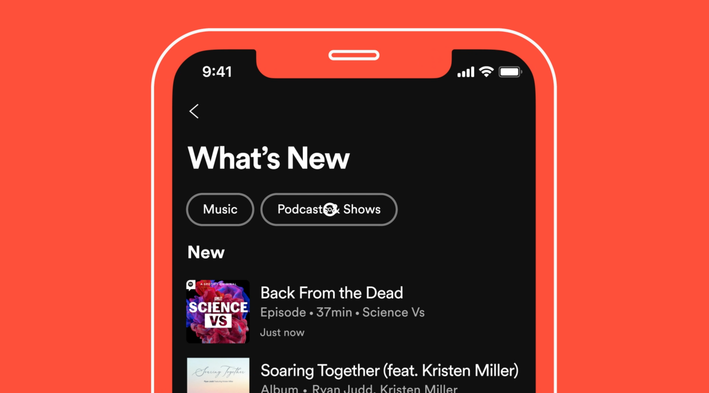 Spotify 推出 What's New 新功能！讓你不再錯過任何一集 Podcast 或新歌