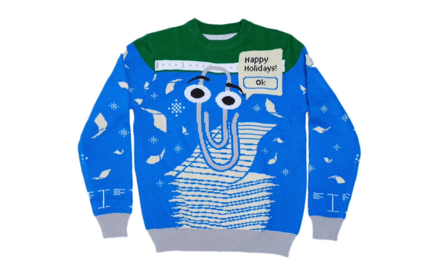 2022 年度聖誕節微軟醜毛衣來了！可愛的 Office 97 迴紋針助手 Clippy 當主角 會是五年來最好看的醜毛衣嗎？