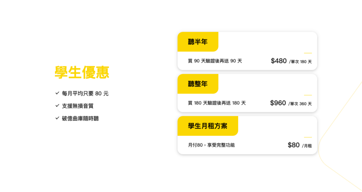 KKBOX 無損音質併入所有付費方案，學生月付降到 80 元