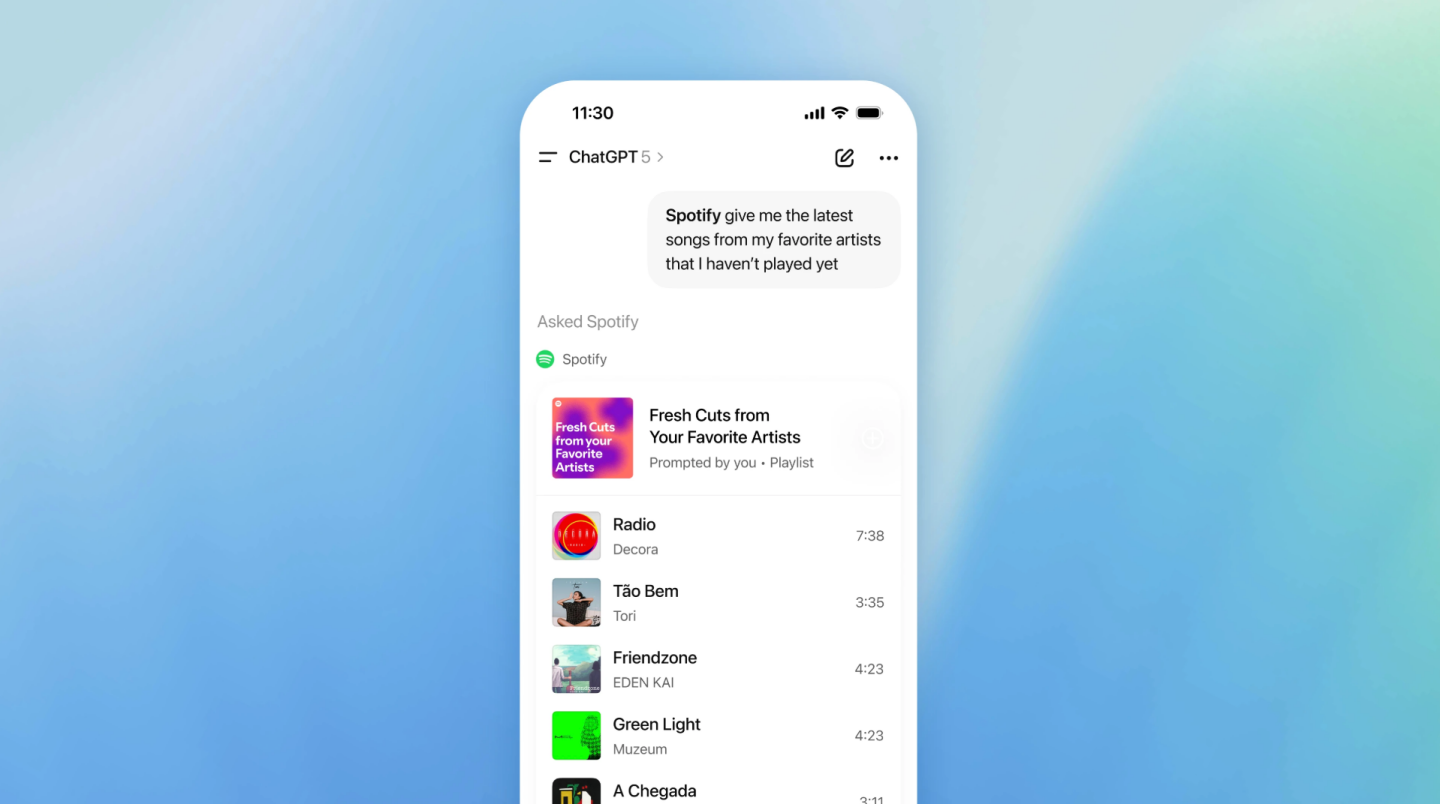 ChatGPT 開始會用 App 了！Canva、Spotify 直接在對話裡操作