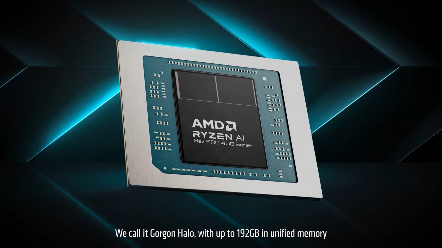 AMD 推出支援 192GB 容量的 Ryzen AI Max PRO 400 系列處理器