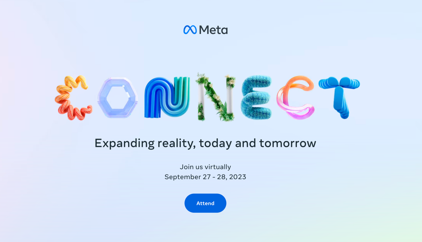 Meta Connect 將於 9/27 登場！會有祖克柏的 Keynote 演講，也會正式推出新品 Quest 3