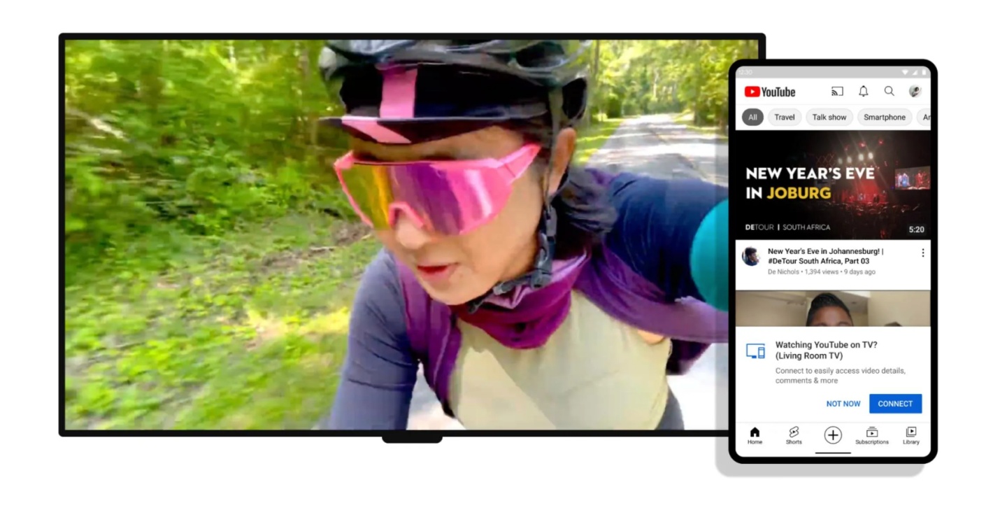 YouTube 新功能上線！用電視看 YouTube 影片，現在可以直接透過手機留言或按讚