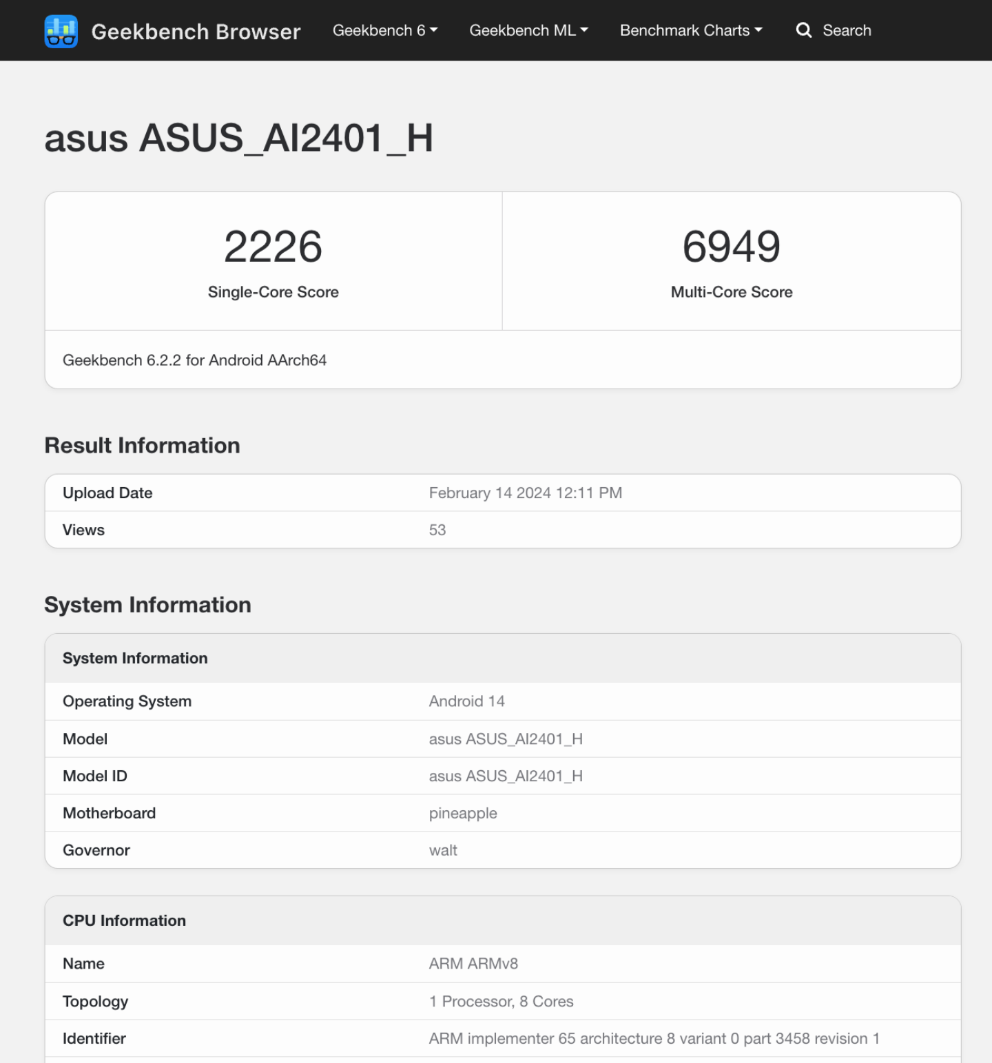 ASUS Zenfone 11 Ultra 和 ROG Phone 8 長超像？跑分結果似乎也曝光啦！