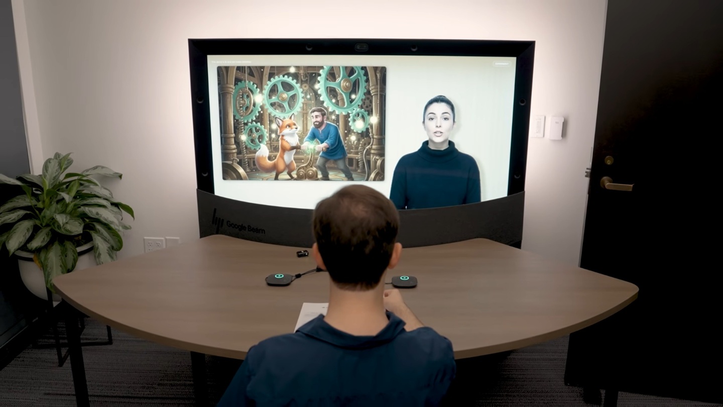 Google Beam 3D 視訊會議 $25,000 開賣！HP Dimension 65 吋 light field、7 鏡頭 14 麥｜電獺少女