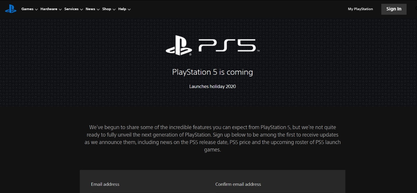 『 PS5 』專門網頁現身！想知道 PS5 發行日跟售價 還不手刀註冊
