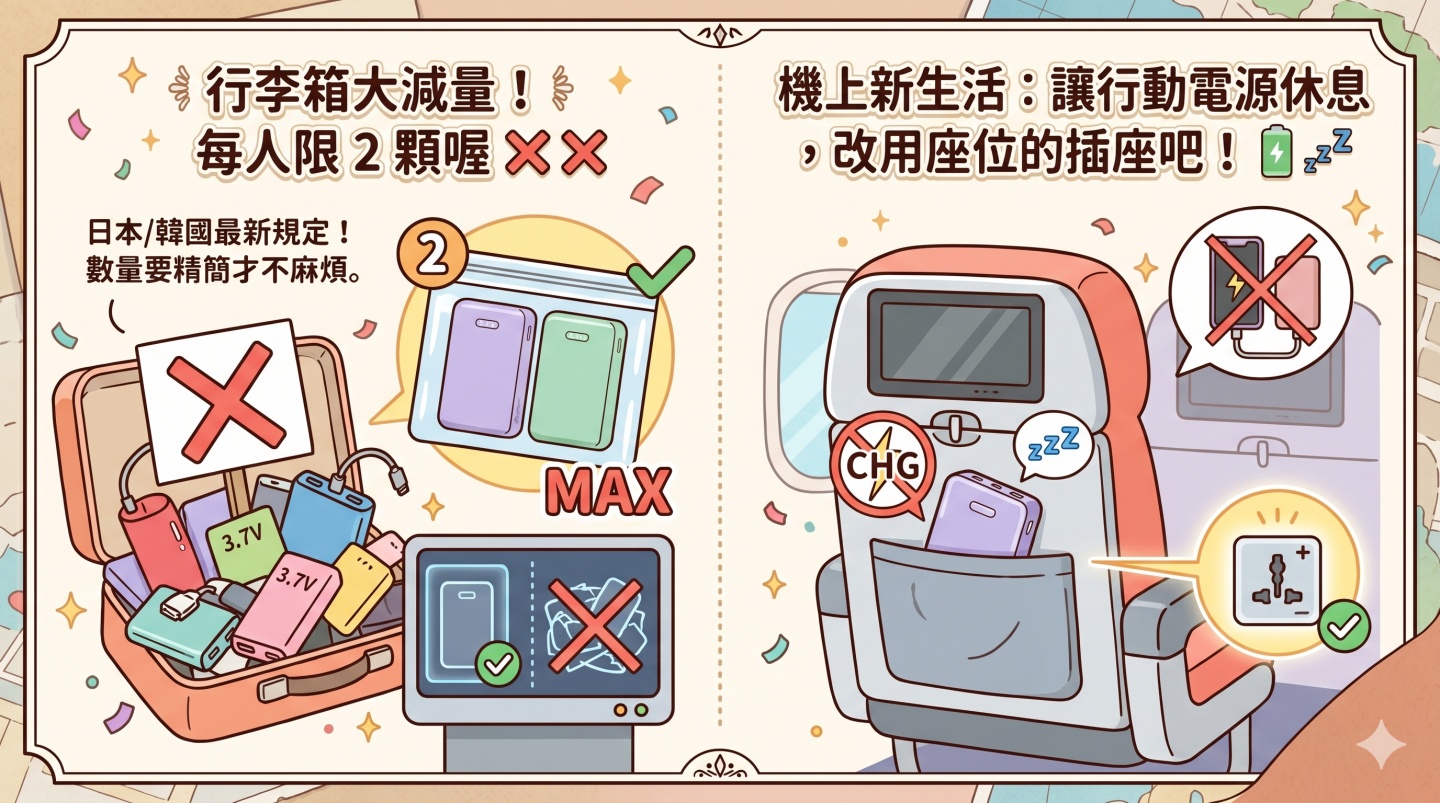 飛日韓必看！2026 行動電源新規上路，做錯這點恐被海關直接沒收！