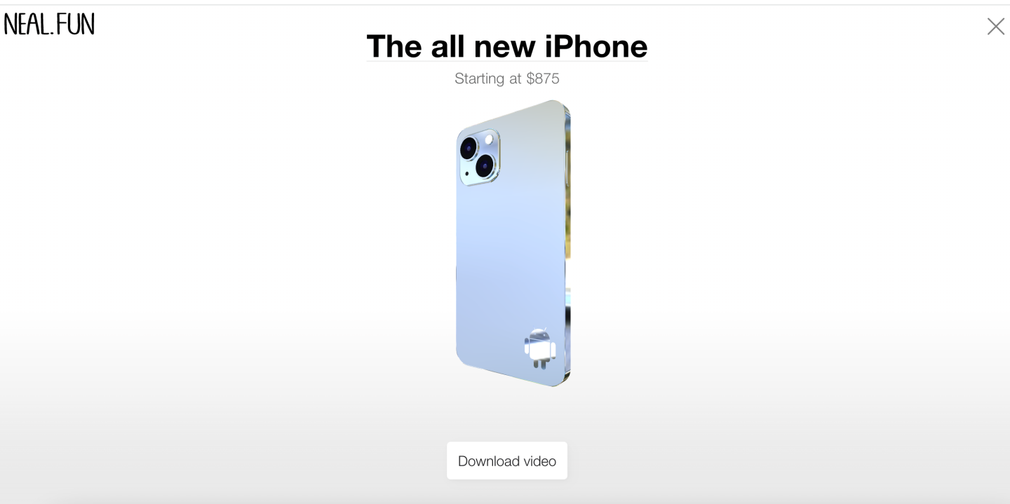 等不及想看到最新的 iPhone 14？有趣網站『 NEAL.FUN 』讓你自己做一支