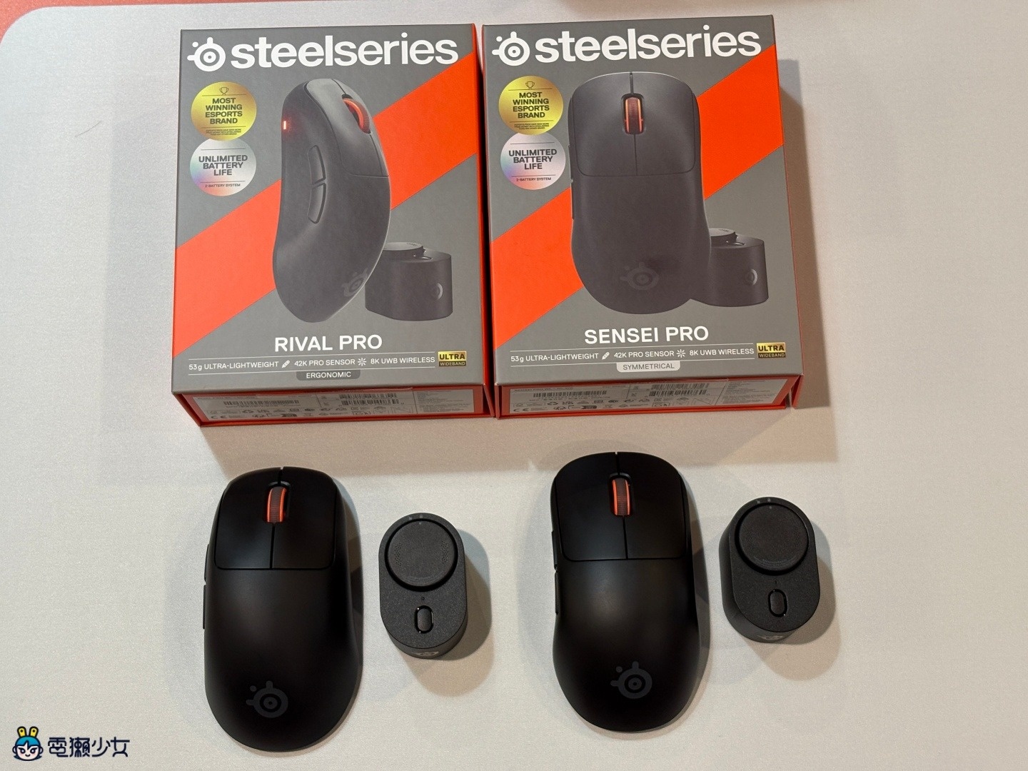 換電不斷電！SteelSeries 全球首款純 UWB 無線滑鼠 Sensei Pro、Rival Pro 系列登場！