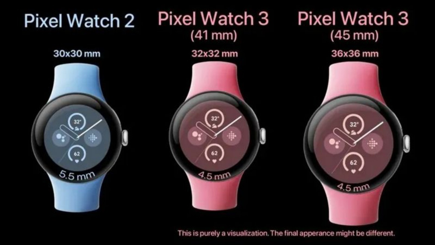 Google Pixel Watch 3 有望推出 41mm 與 45mm 兩種尺寸，大錶面的有可能會叫 Pixel Watch 3 XL？