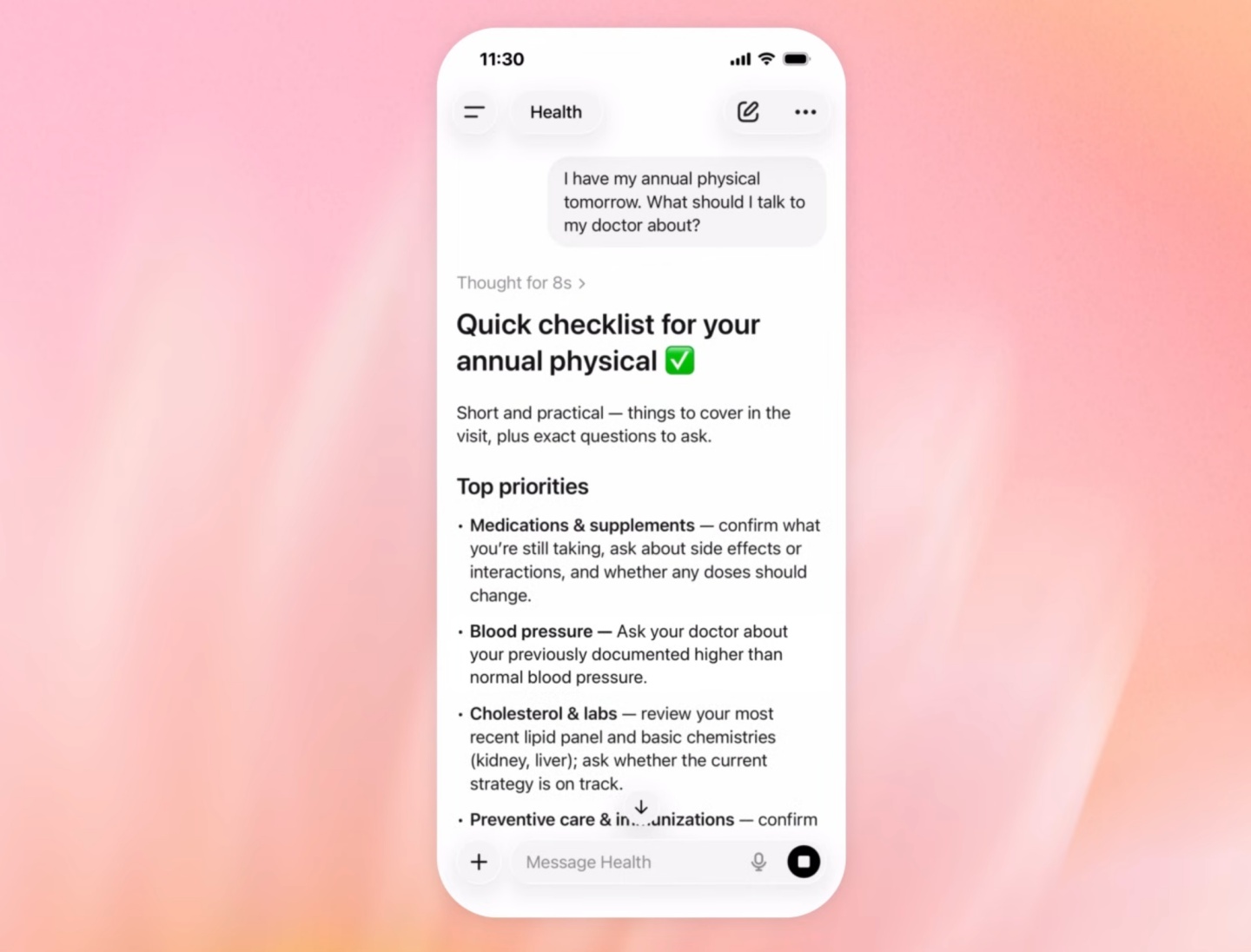 ChatGPT 健康功能正式登場啦！