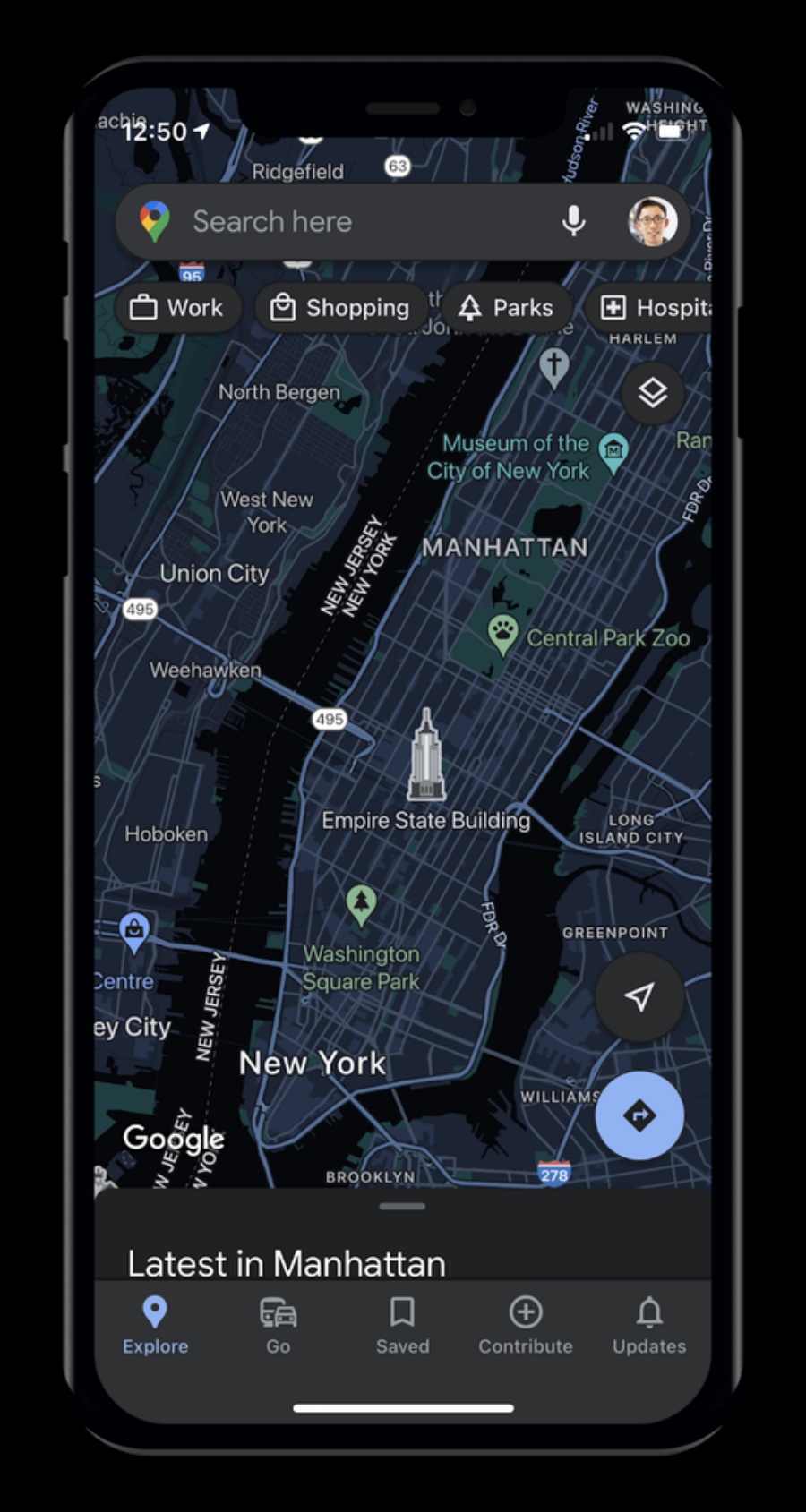 iOS 的 Google Maps 終於也要有『 黑暗模式 』了！iMessage 還會新增分享位置的功能