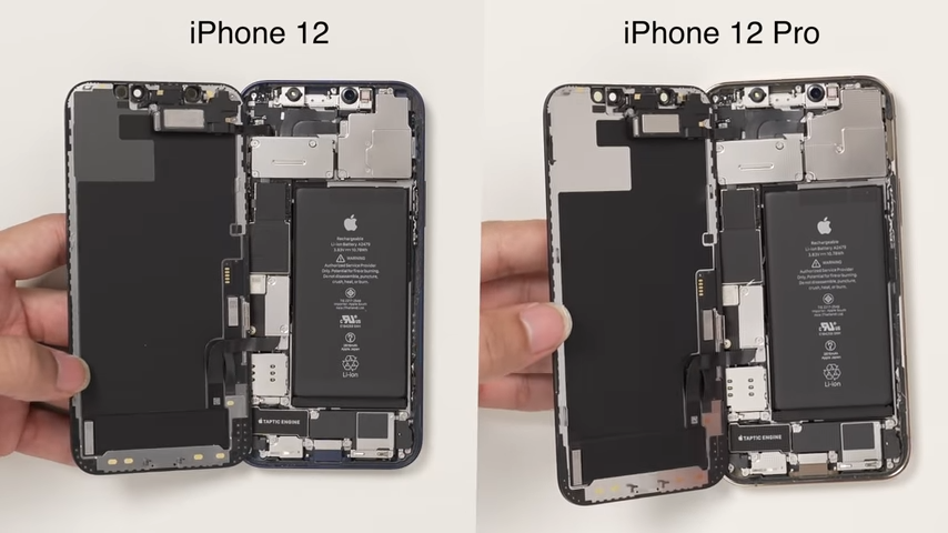 iPhone 12、iPhone 12 Pro 拆解影片出爐，搭載高通 X55 5G 晶片，兩者電池皆為 2815 mAh