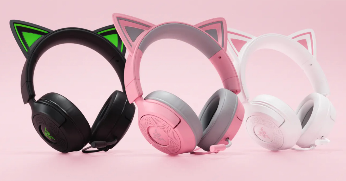 貓貓耳機來了！Razer 新推出 Kraken Kitty V3 系列 Pro、X 雙版本耳機