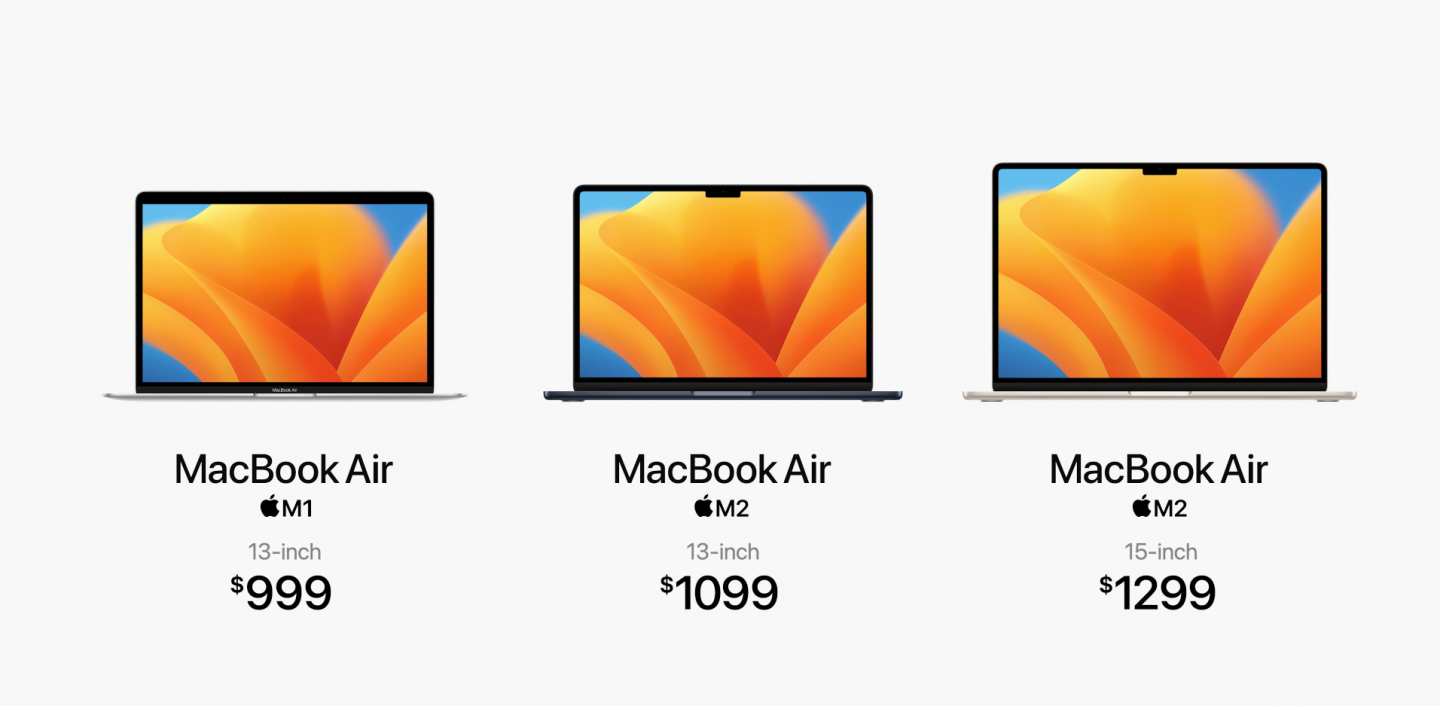15 吋的 MacBook Air 在 WWDC 2023 登場！搭載 M2 晶片，售價新台幣 42,900 元起