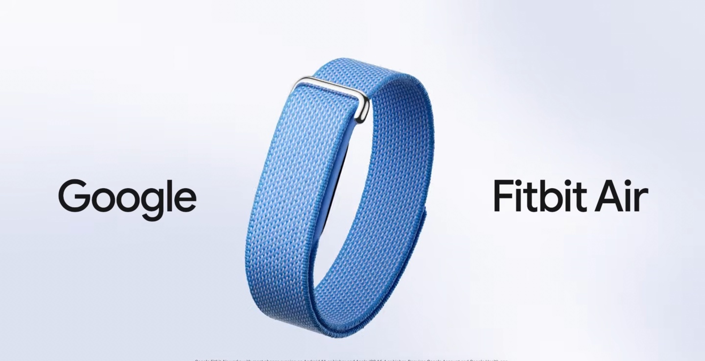 無螢幕 AI 手環登場！Google Fitbit Air 主打一週長續航　Gemini 健康教練隨身陪練
