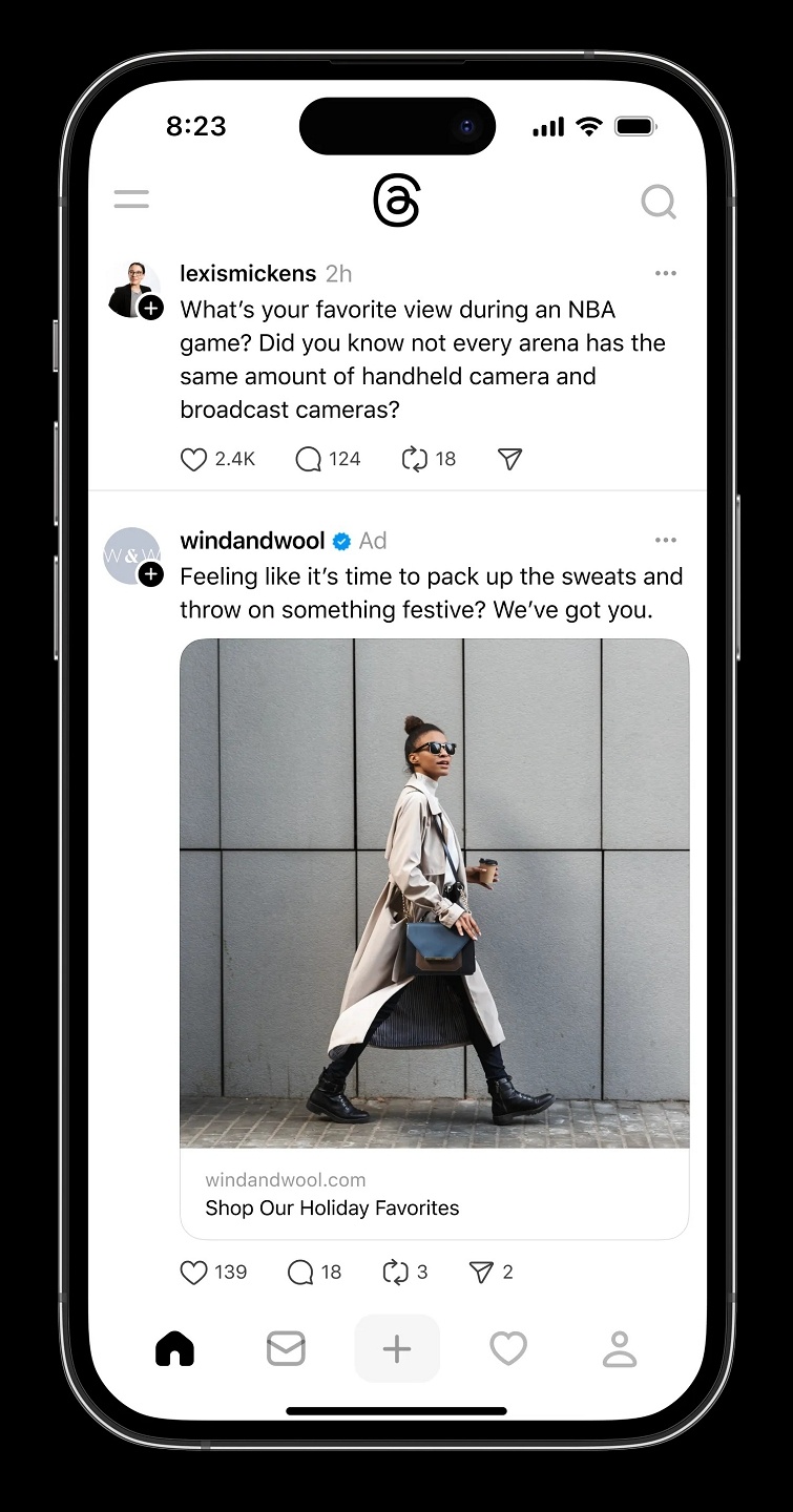 廣告商狂喜!Threads 下週正式開放全球用戶看到廣告 廣告商狂喜!Threads 下週正式開放全球用戶看到廣告