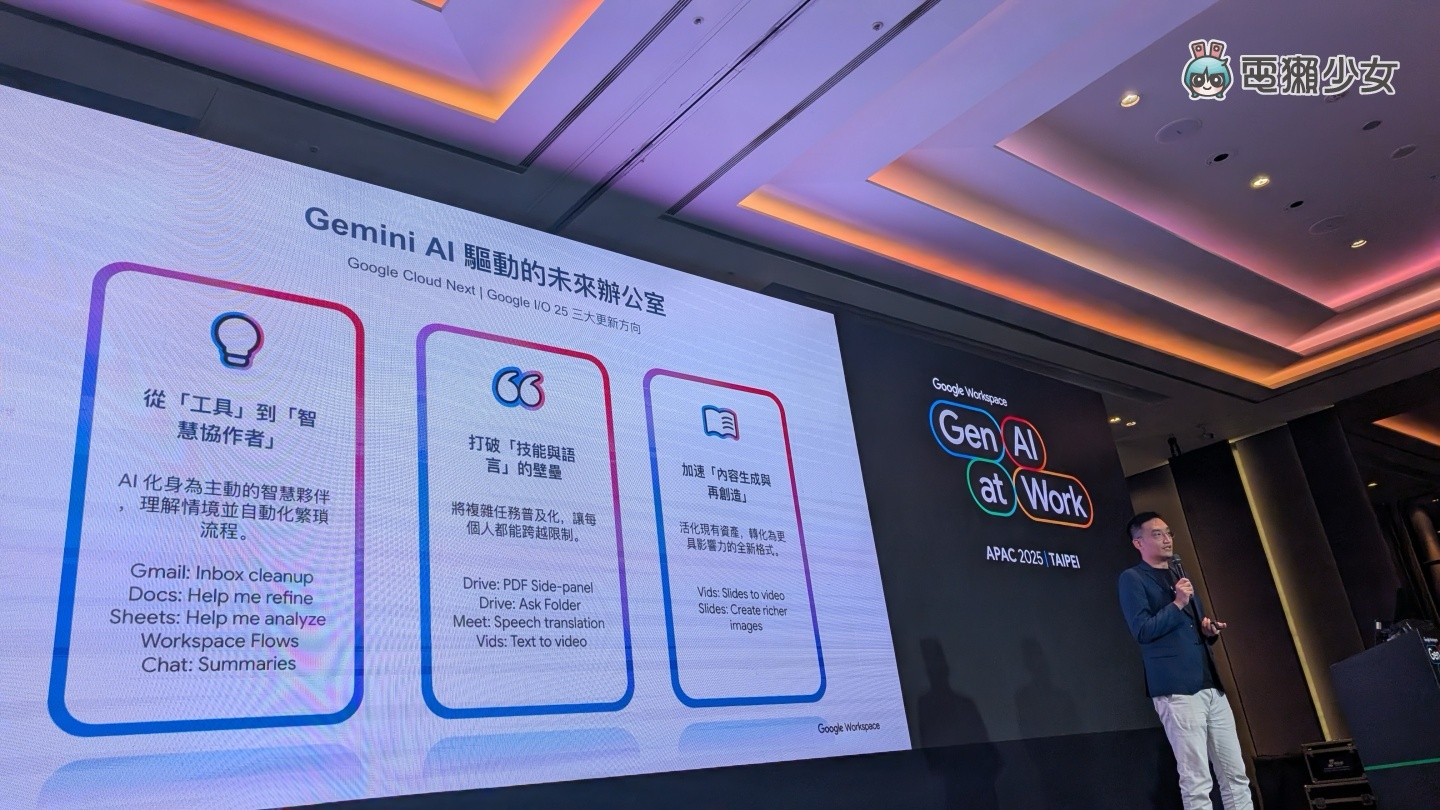 Google Cloud 驅動 Google Workspace 大升級 Gen AI at Work 無縫人工智慧 上班族必備工具