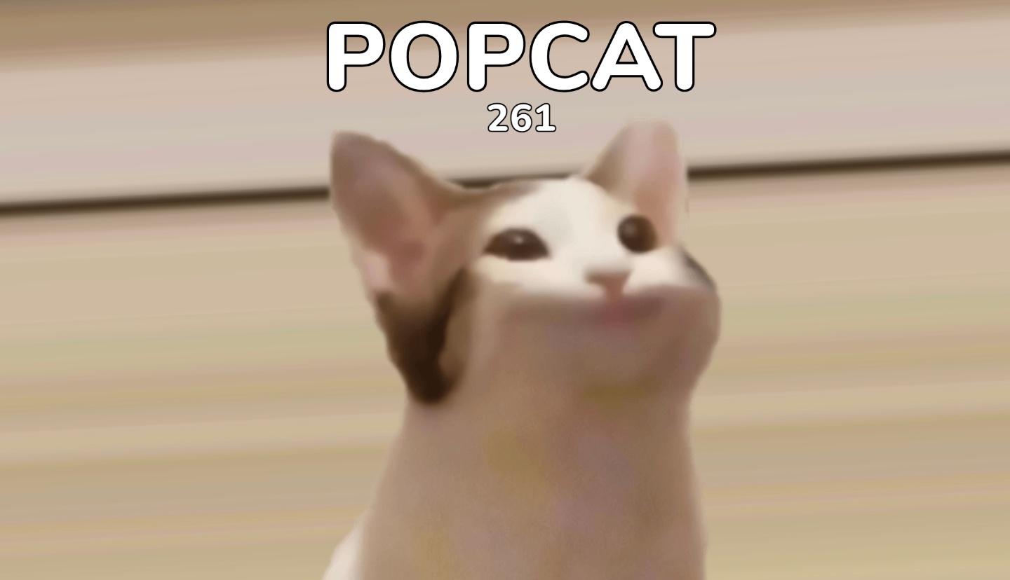 幫台灣衝排名！爆紅迷因貓貓 PopCat 被做成網頁遊戲 掀起各國大戰！比賽誰累積的點擊次數最多