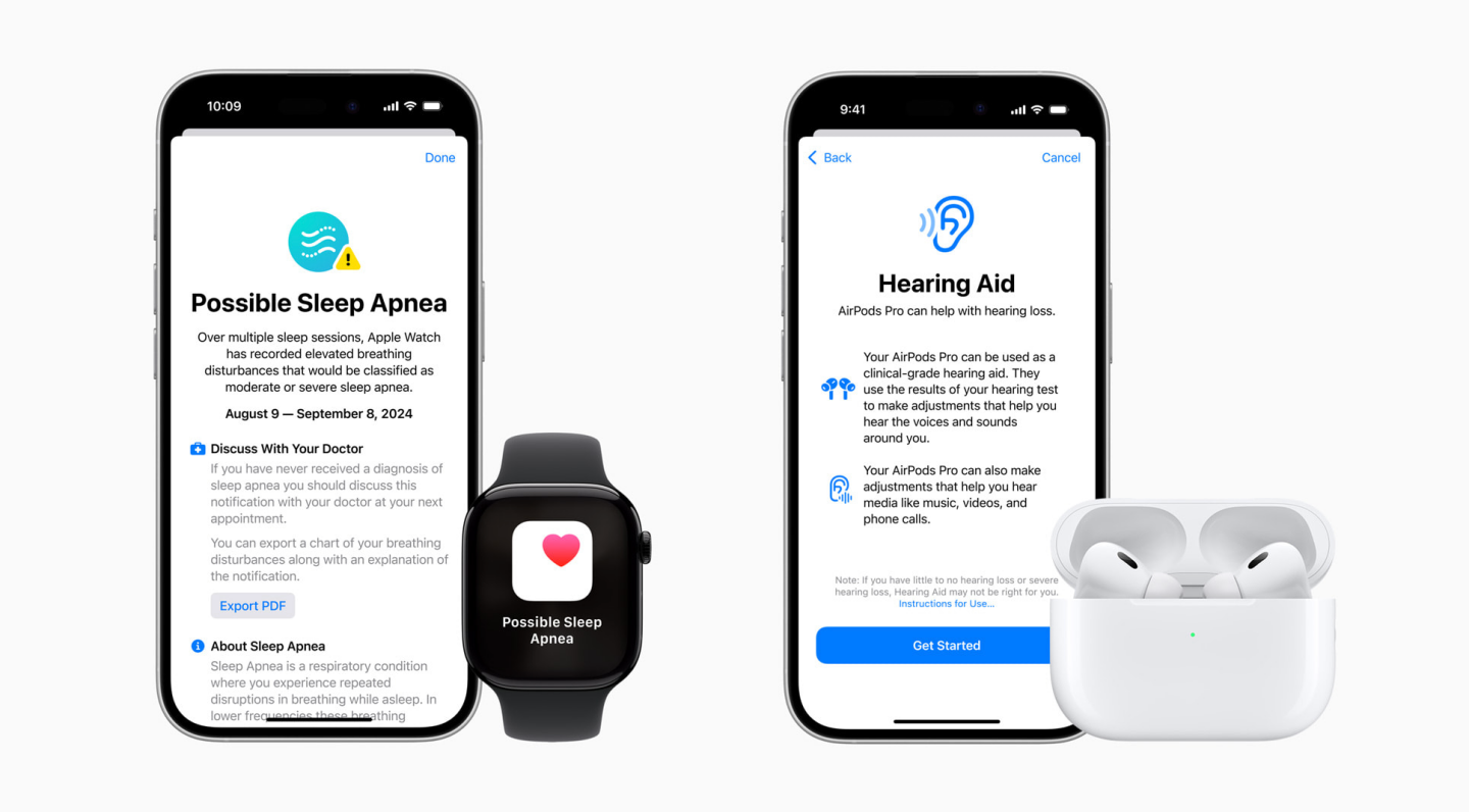 Apple Watch 在台啟用睡眠呼吸中止症偵測，AirPods Pro 2 增加助聽功能