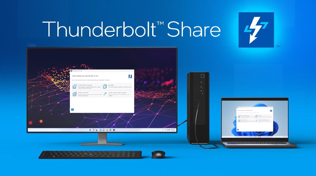 Thunderbolt Share 誕生！電腦跟電腦傳資料用有線傳輸，英特爾推全新 PC 傳輸方式