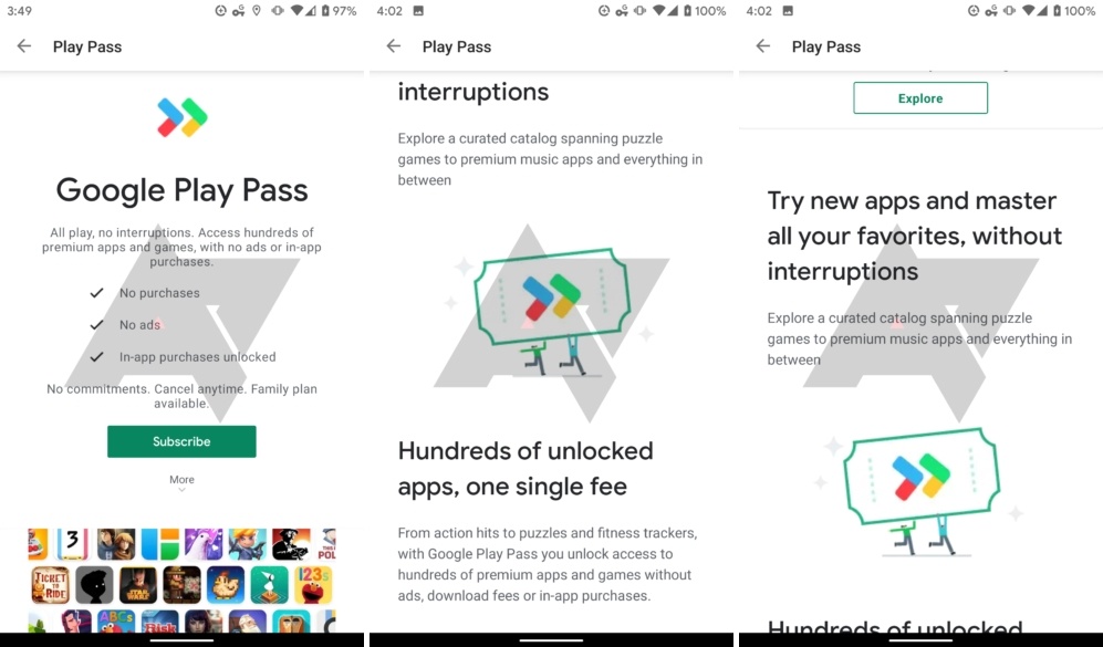 Google正在測試App訂閱服務 固定月費Play Pass將提供從遊戲到生產力App供你使用！
