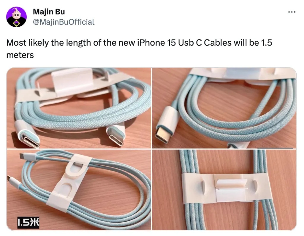 iPhone 15 的充電傳輸線變 USB-C 但傳輸速度沒有變？長度跟顏色也有變？？