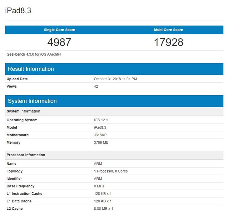 分數逆天高！新iPad Pro的A12X處理器在安兔兔跑出55萬分