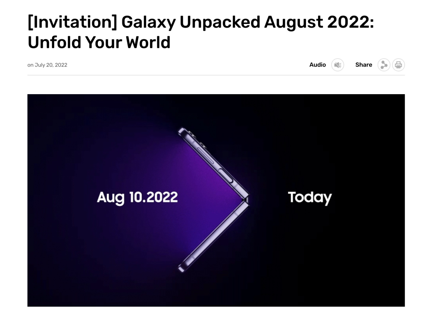 2022 三星 Unpacked 日期確定！Galaxy Z Fold 4、Galaxy Z Flip 4 都在發表名單