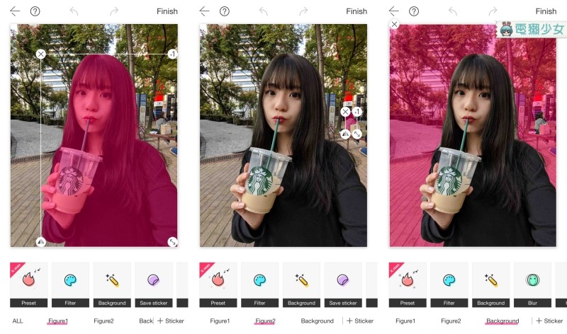 人像跟背景分開調色！『 馬卡龍玩圖 』幫你做到更細緻的後製修圖 Android / iOS