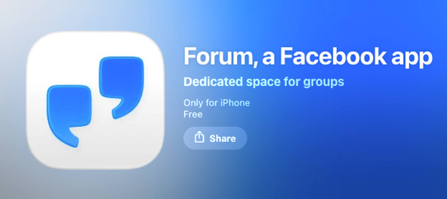 Meta 偷偷上架 Forum App：Facebook 社團終於有自己的家