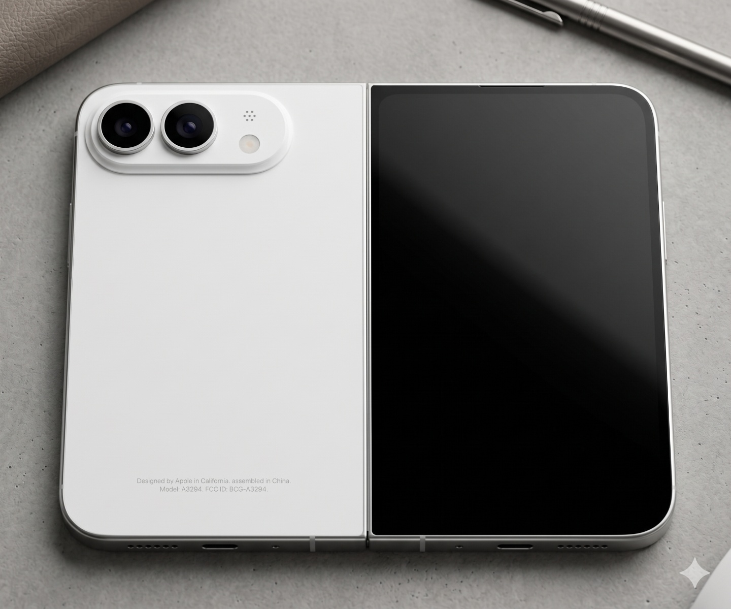 蘋果摺疊 iPhone 外型再曝光！神秘新機可能只有白色？