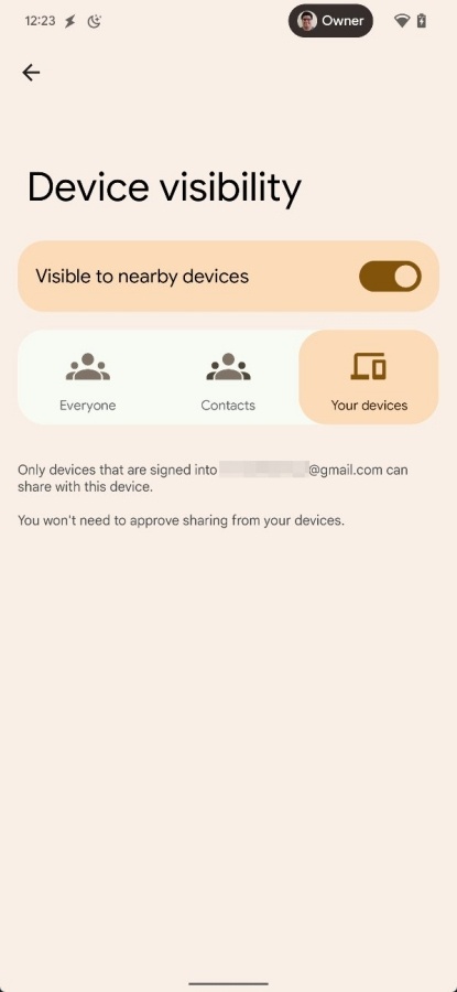 安卓版 AirDrop『 Nearby Share 』有望加入新功能！傳送檔案將會更省時、方便