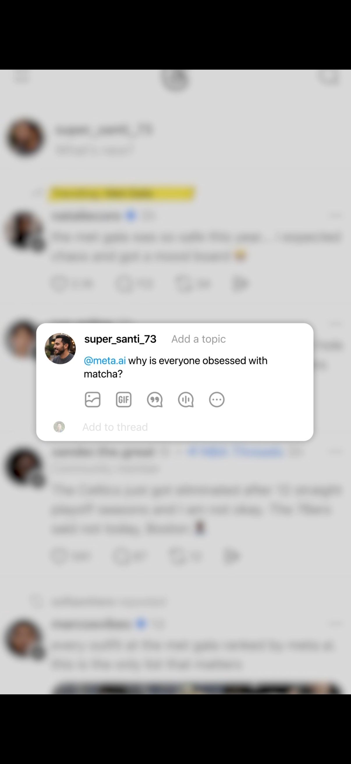 Threads 開始可以 @meta.ai 直接在貼文裡問 AI 了！